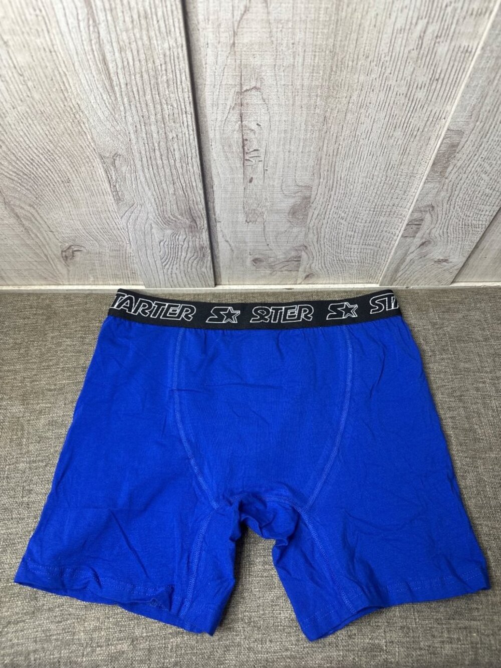 Starter Mens Size Large Boxer Briefs Blue Gray Cotton Blend Underwear Pack of 2 - Picture 6 of 8